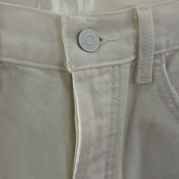 NEW 7 For All Mankind Easy Straight Ankle white crop jeans with embroidery - Picture 10 of 13